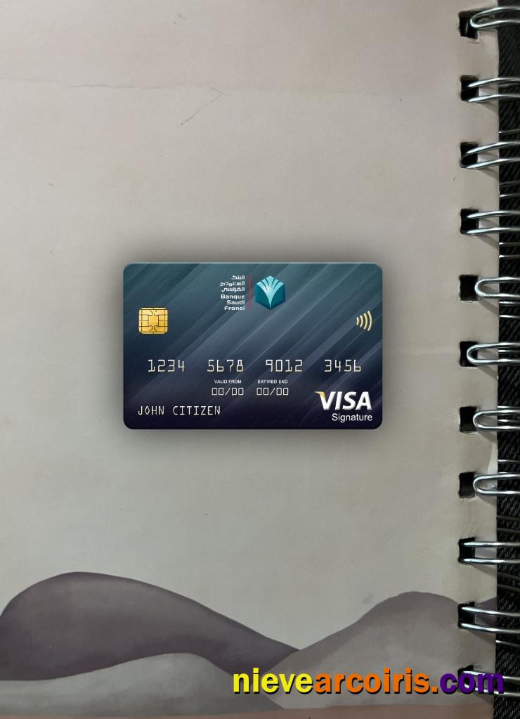 Saudi Arabia Banque Saudi Fransi bank visa signature card photolook